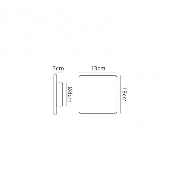 Mantra MC0103 Bora Bora Wall Light 13cm Square 6W LED Matt White