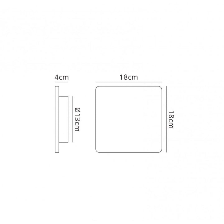 Mantra MC0104 Bora Bora Wall Light 18cm Square 12W LED Matt White