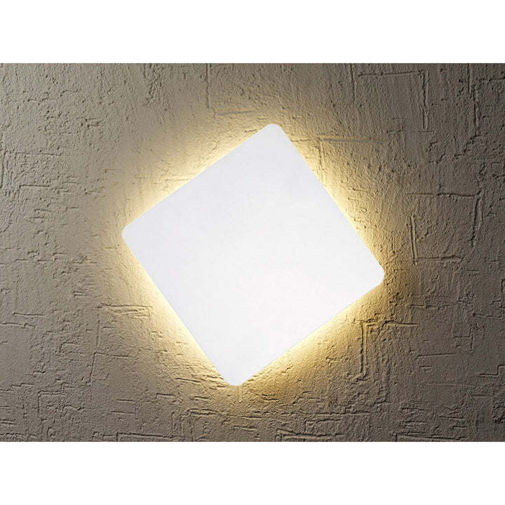 Mantra MC0104 Bora Bora Wall Light 18cm Square 12W LED Matt White