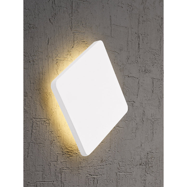 Mantra MC0104 Bora Bora Wall Light 18cm Square 12W LED Matt White