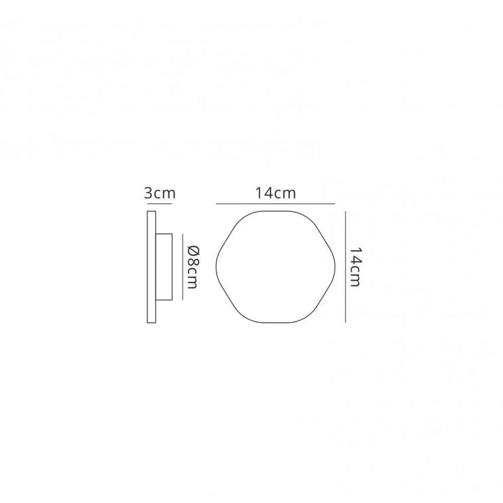 Mantra MC0105 Bora Bora Wall Light 14.4cm Hexagonal 6W LED Matt White