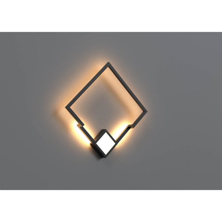 Mantra M7681 Boutique Square Wall Lamp Dimmable 25W LED Black