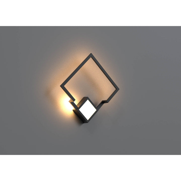 Mantra M7682 Boutique Square Wall Lamp 18W LED Black