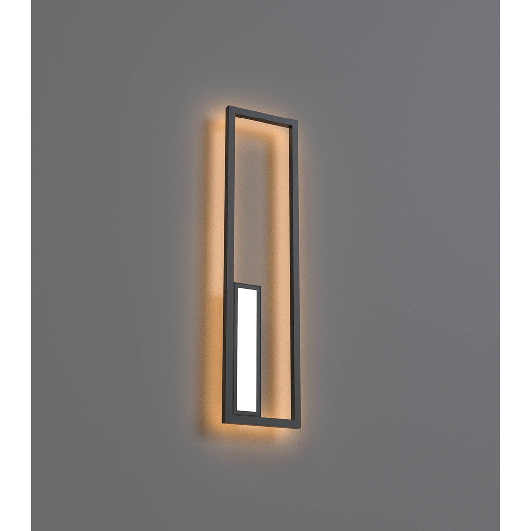 Mantra M7677 Boutique Rectangle Wall Lamp Dimmable 40W LED Black