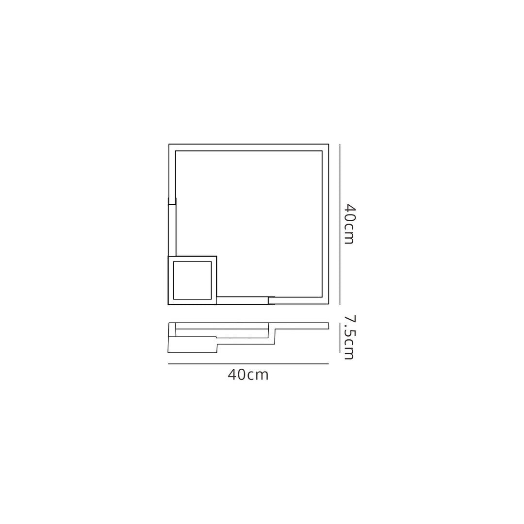 Mantra M7669 Boutique Square Wall Lamp Dimmable 25W LED White