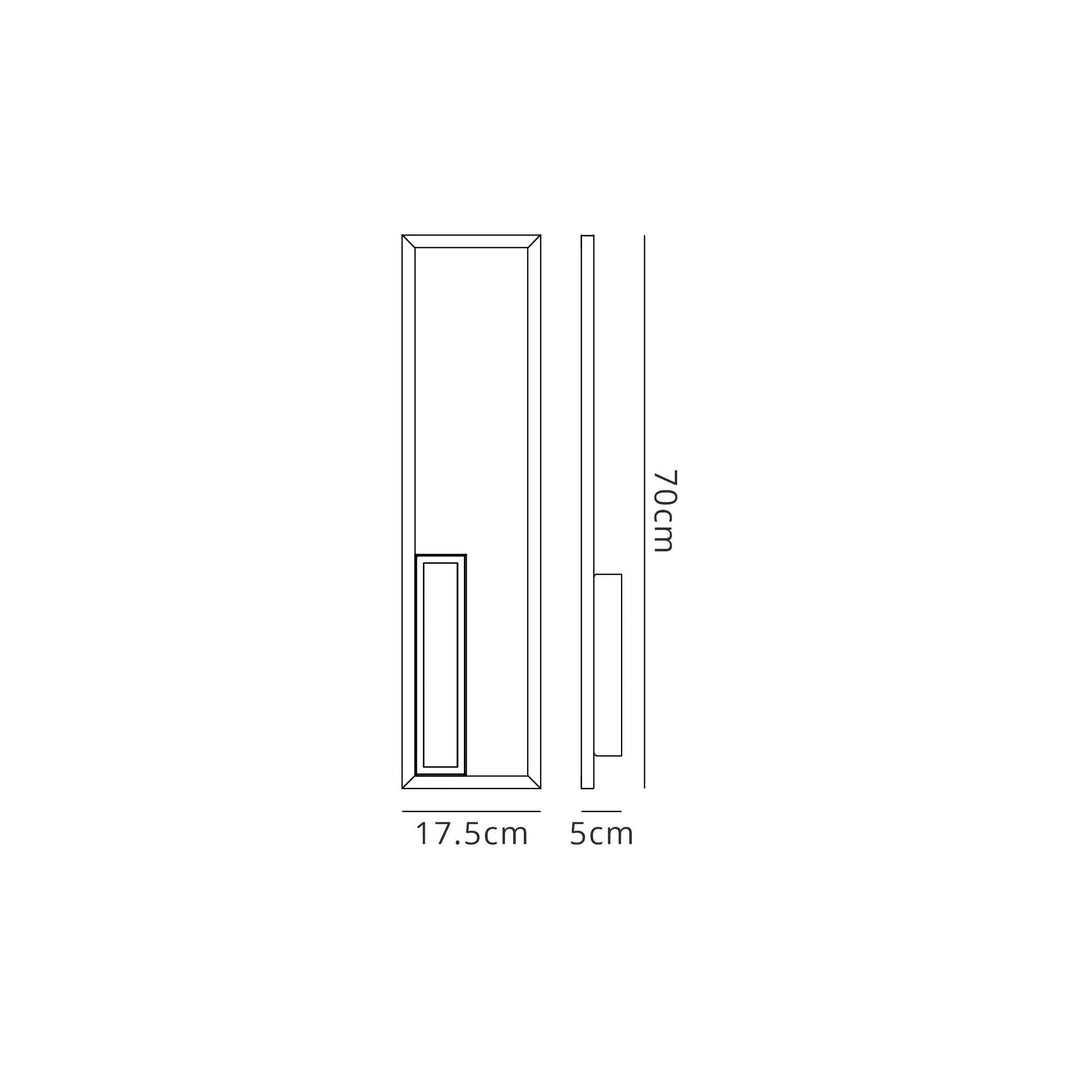 Mantra M7665 Boutique Rectangle Wall Lamp Dimmable 40W LED White