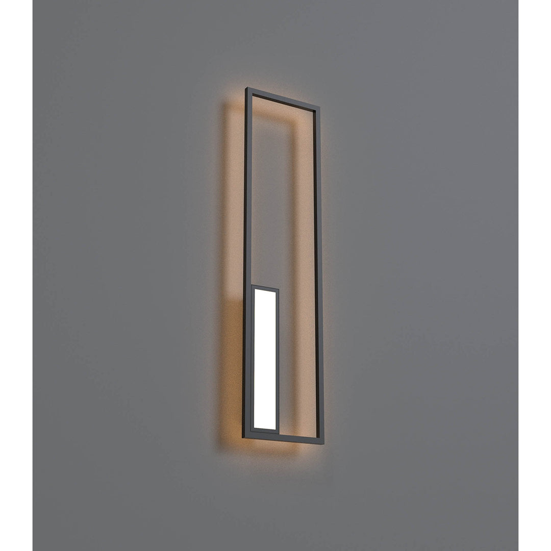 Mantra M7675 Boutique Rectangle Wall Lamp Dimmable 50W LED Black