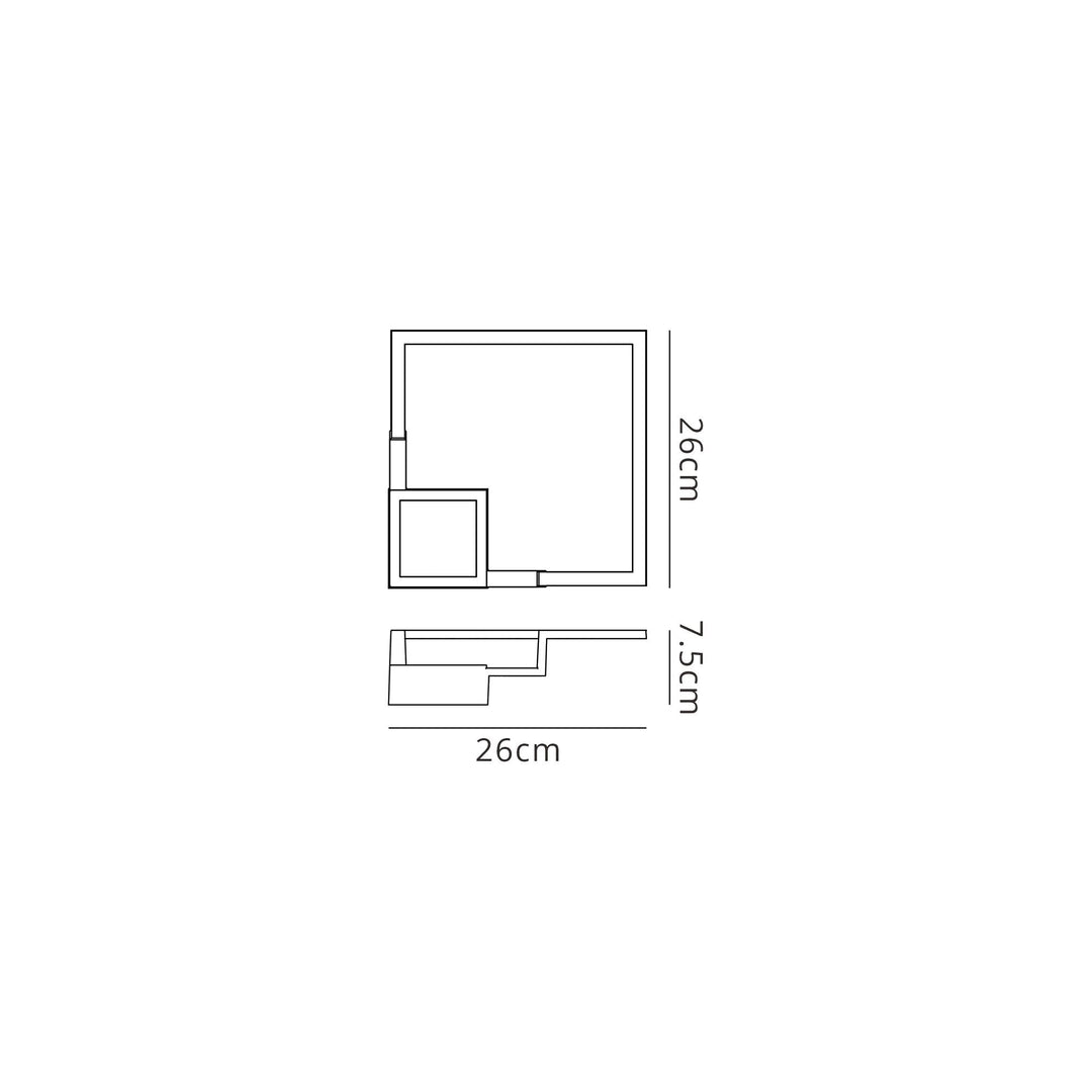 Mantra M7671 Boutique Square Wall Lamp Dimmable 18W LED White