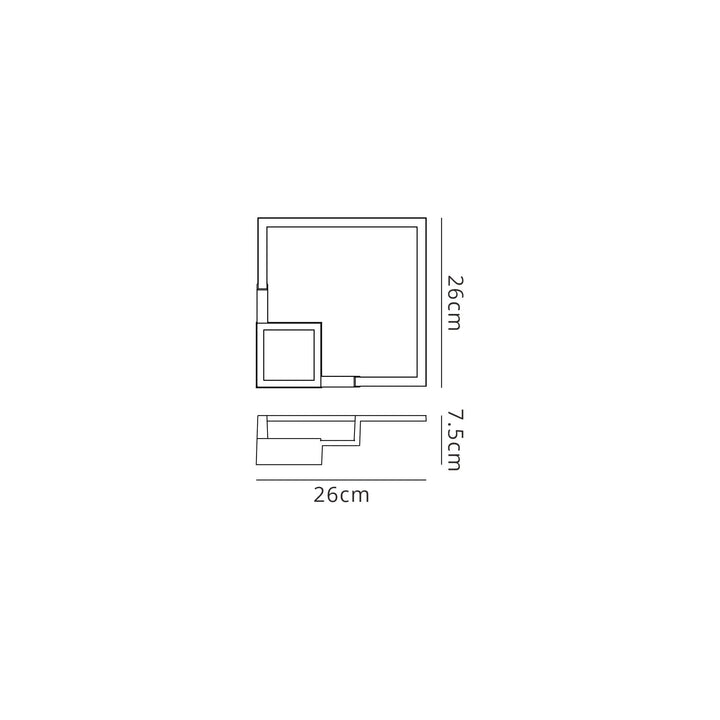 Mantra M7671 Boutique Square Wall Lamp Dimmable 18W LED White