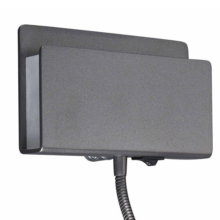 Mantra M5714 Cabarete Wall Light Rectangular 2 x 3W LED Switched Matte Black