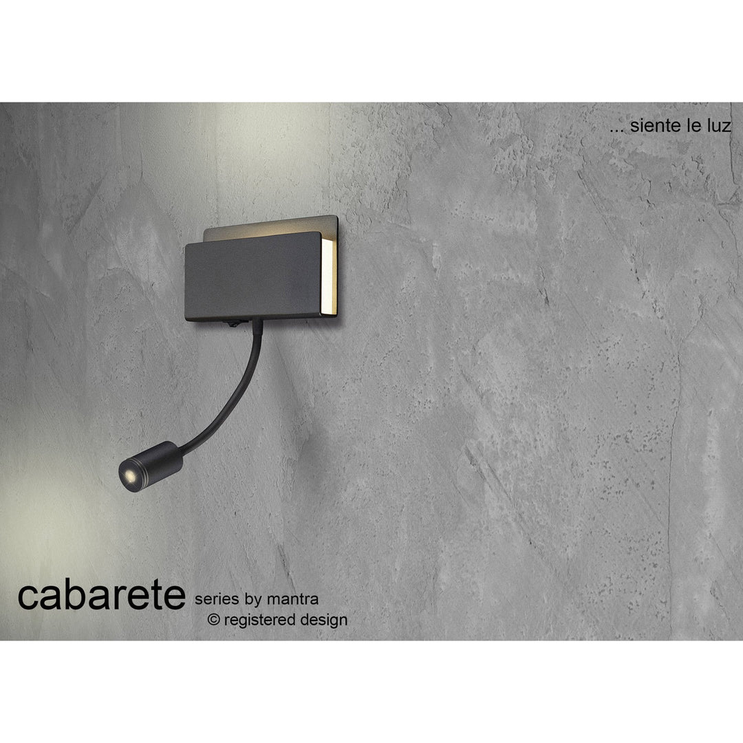 Mantra M5715 Cabarete Wall Light Rectangular 2 x 3W LED Switched White