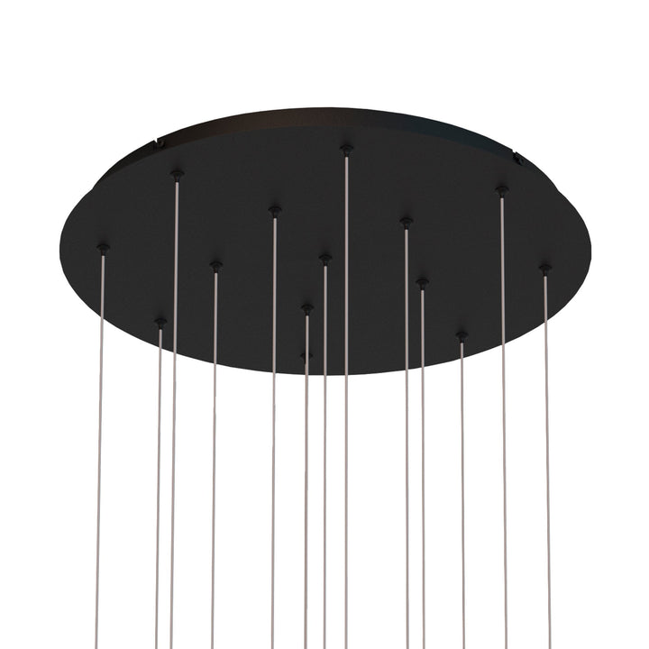 Mantra M8084 Cala Round 14 Light Pendant 84W LED Sand White/Sand Black/Gold/Rust Brown