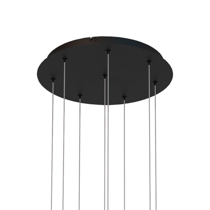 Mantra M8082 Cala Round 8 Light Pendant 48W LED Sand White/Sand Black/Gold/Rust Brown