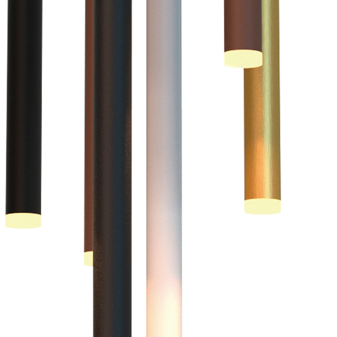 Mantra M8082 Cala Round 8 Light Pendant 48W LED Sand White/Sand Black/Gold/Rust Brown