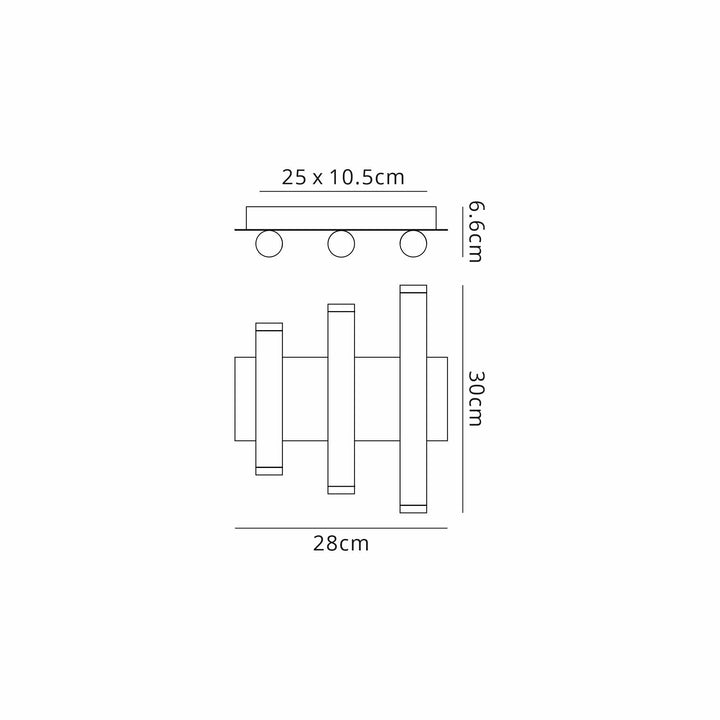 Mantra M8189 Cala 3+3 Light Wall Light 36W LED Sand White