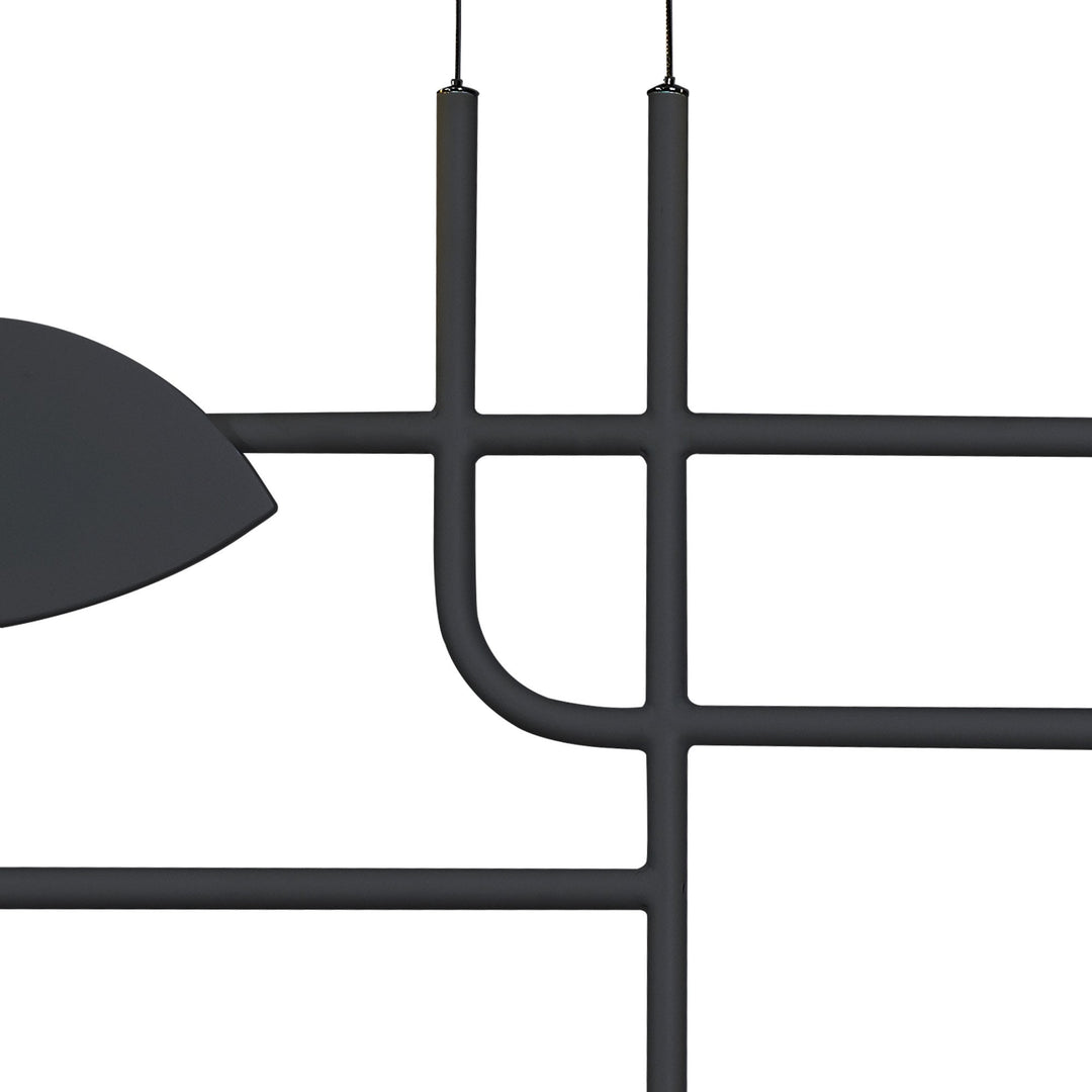 Mantra M7579 Capuccina 6 Light Linear Pendant 45W LED Black