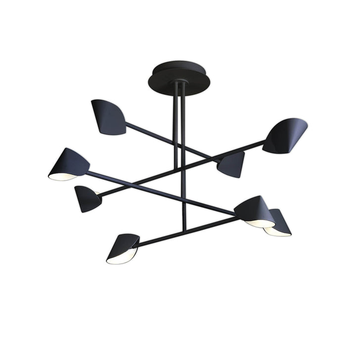 Mantra M7578 Capuccina 8 Light Fixed Pendant 61.5W LED Black