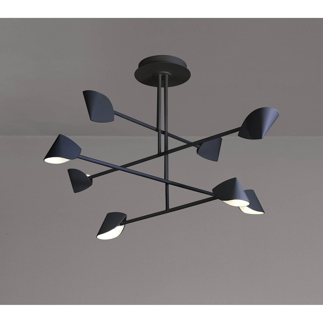 Mantra M7578 Capuccina 8 Light Fixed Pendant 61.5W LED Black