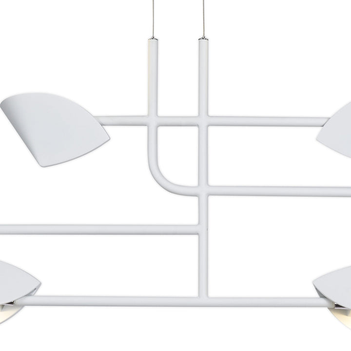 Mantra M7571 Capuccina 6 Light Linear Pendant 45W LED White