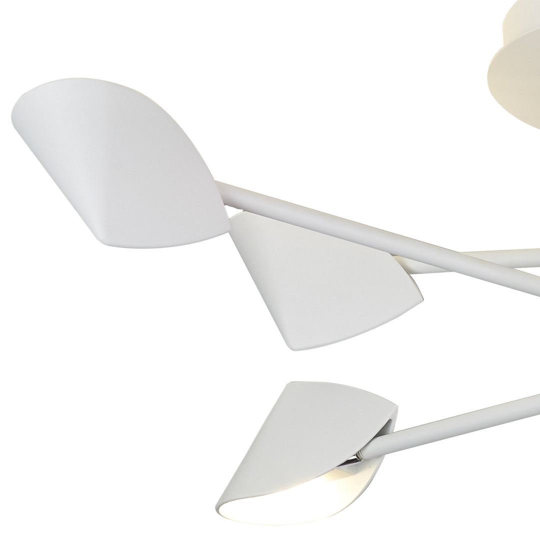 Mantra M7573 Capuccina Medium 6 Light Semi Flush 45W LED White