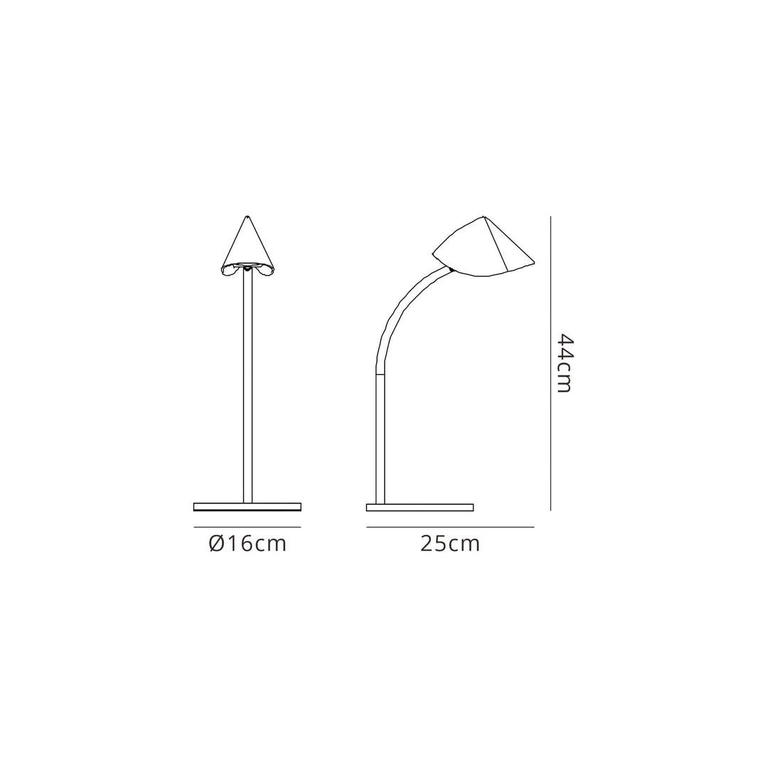 Mantra M7584 Capuccina Small 1 Light Table Lamp 8.5W LED Black