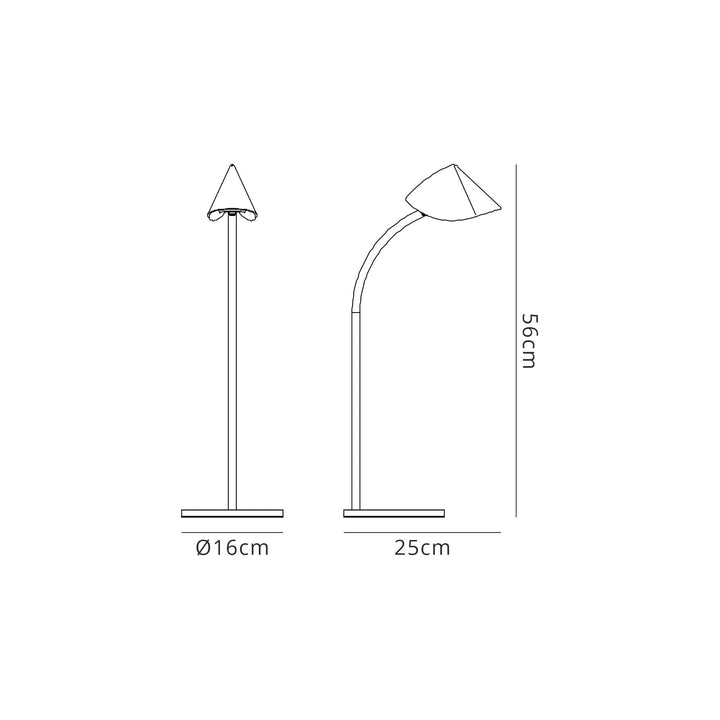 Mantra M7586 Capuccina Large 1 Light Table Lamp 8.5W LED White