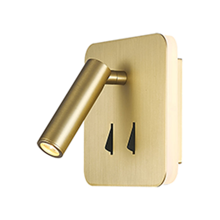 Mantra M7854 Cayman Square Wall + Reading Light 6W + 3W LED Satin Gold