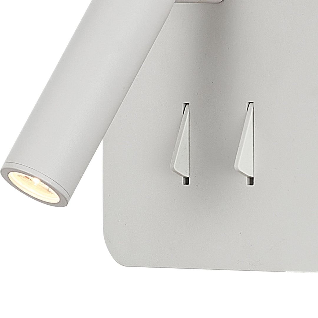 Mantra M7823 Cayman Square Wall + Reading Light 6W + 3W LED White