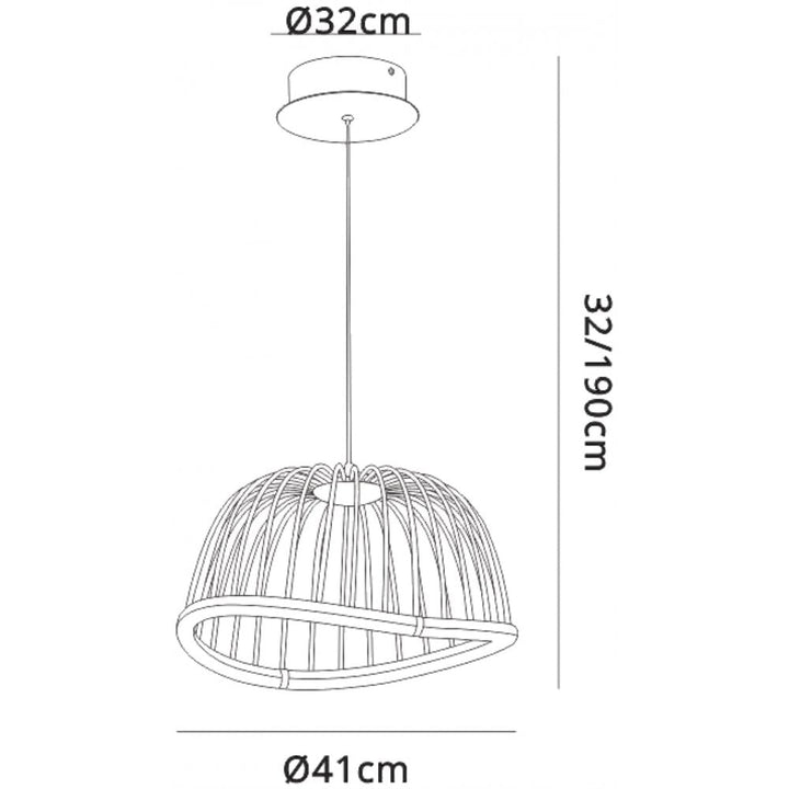 Mantra M6682 Celeste Pendant 41cm Round 20W LED White