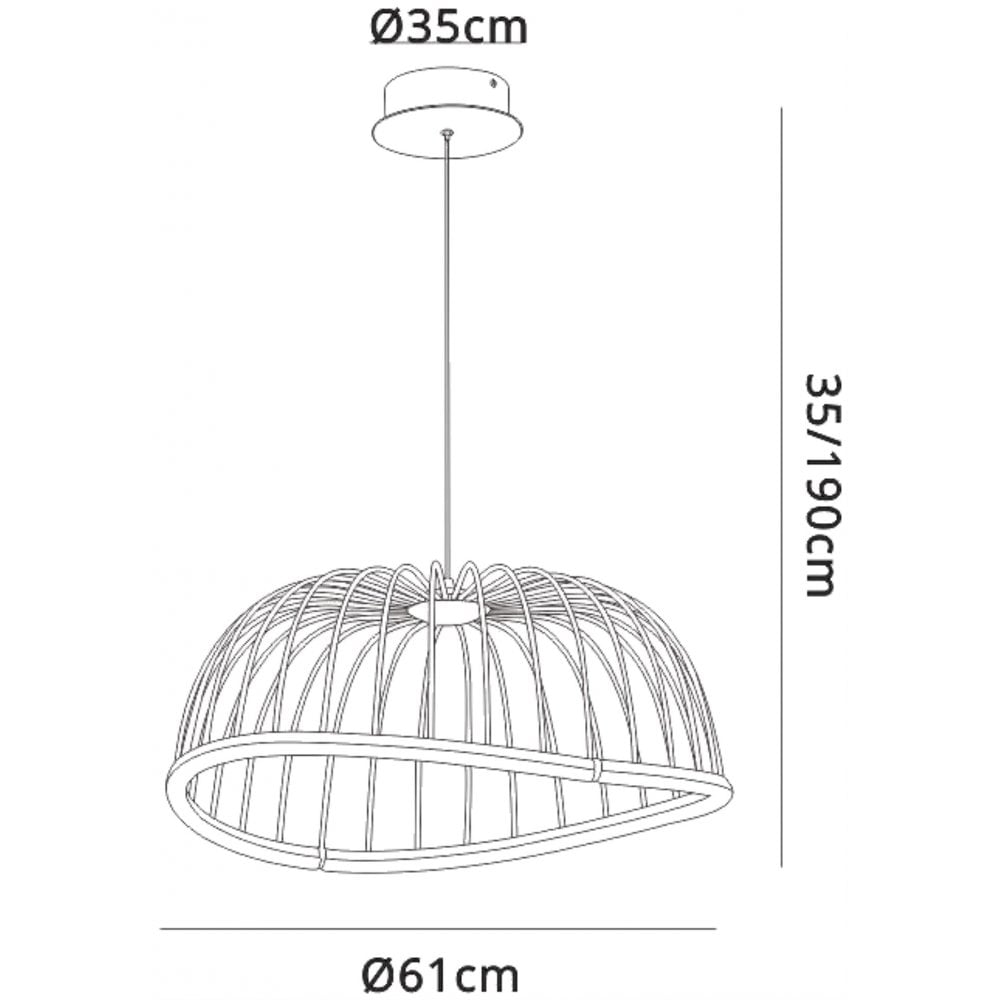 Mantra M6681 Celeste Pendant 61cm Round 30W LED White