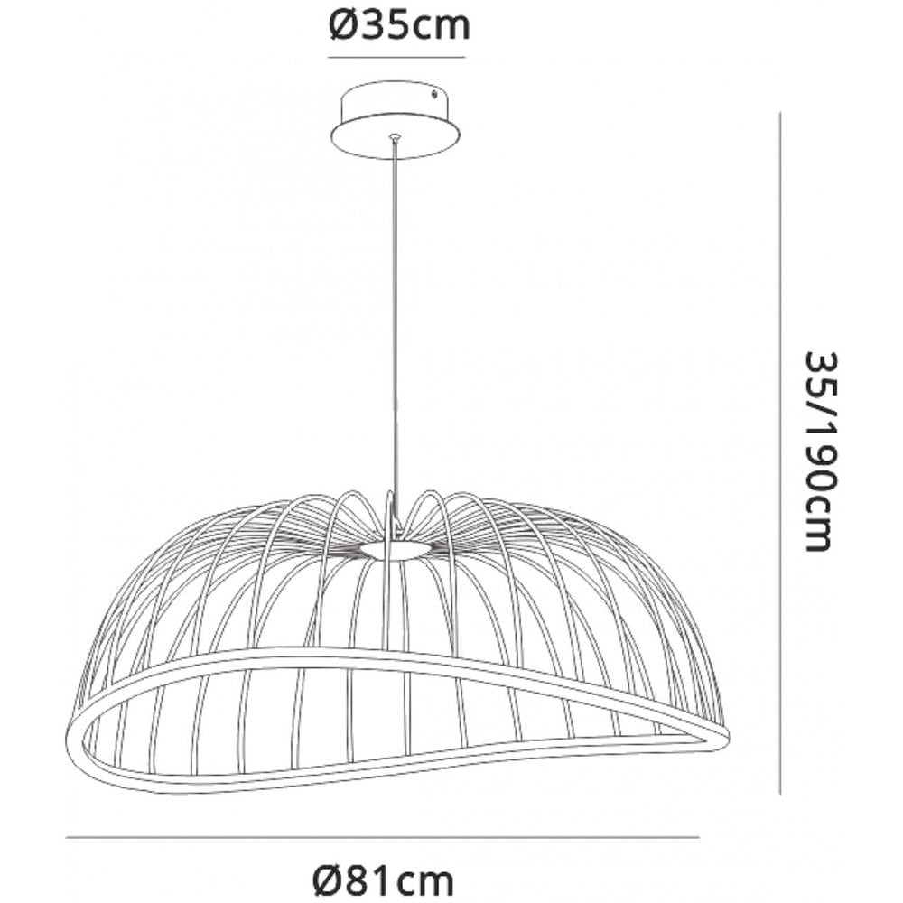 Mantra M6680 Celeste Pendant 81cm Round 40W LED White