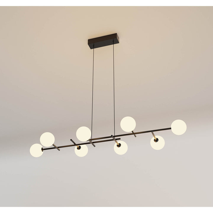 Mantra M7631 Cellar Linear Pendant 8 Light Replaceable 5W LEDs Black