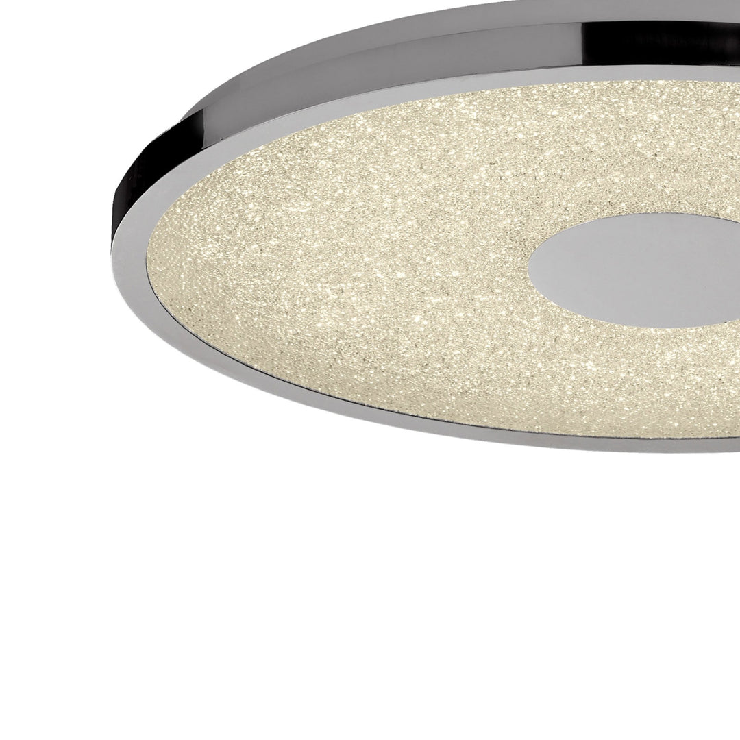 Mantra M5931 Centara Flush 38cm Round 18W LED -6500K Tuneable Remote Control Chrome / Acrylic