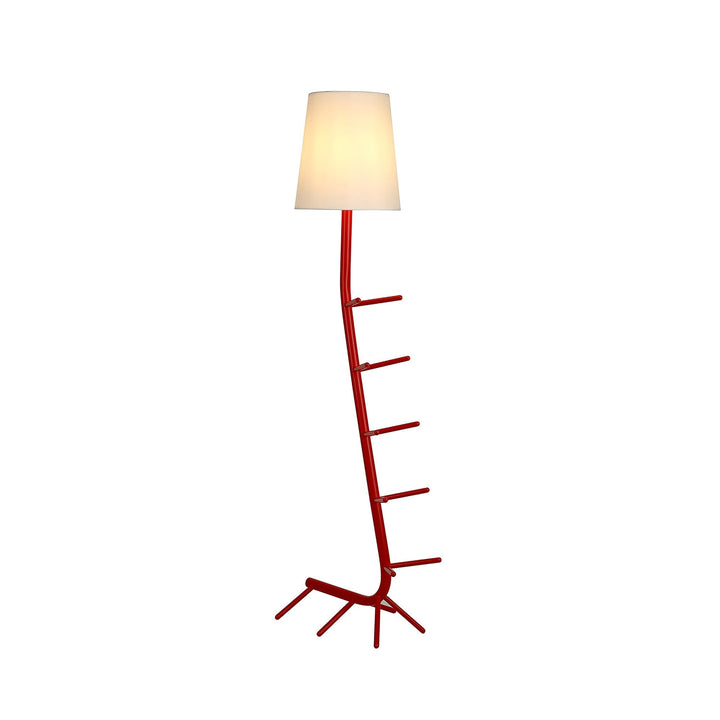 Mantra M7256 Centipede Floor Lamp Shade 1 Light Red / White