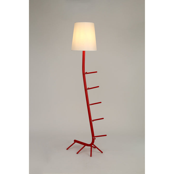 Mantra M7256 Centipede Floor Lamp Shade 1 Light Red / White