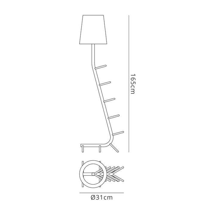 Mantra M7254 Centipede Floor Lamp Shade 1 Light White