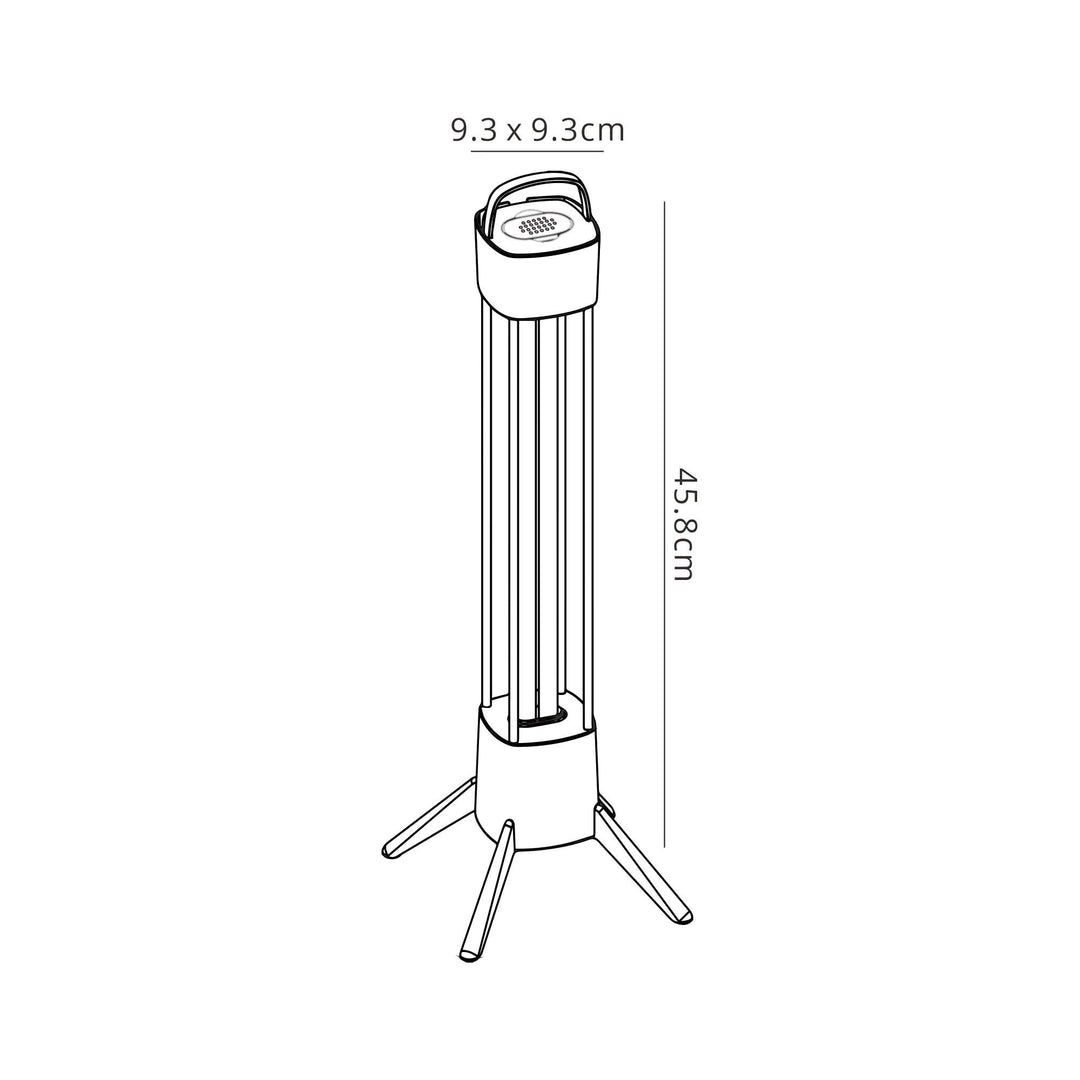 Mantra M7340 Cidal 36W UV-C Germicidal Table Lamp c / w Philips Lamp TO BE USED IN VACATED ROOMS ONLY