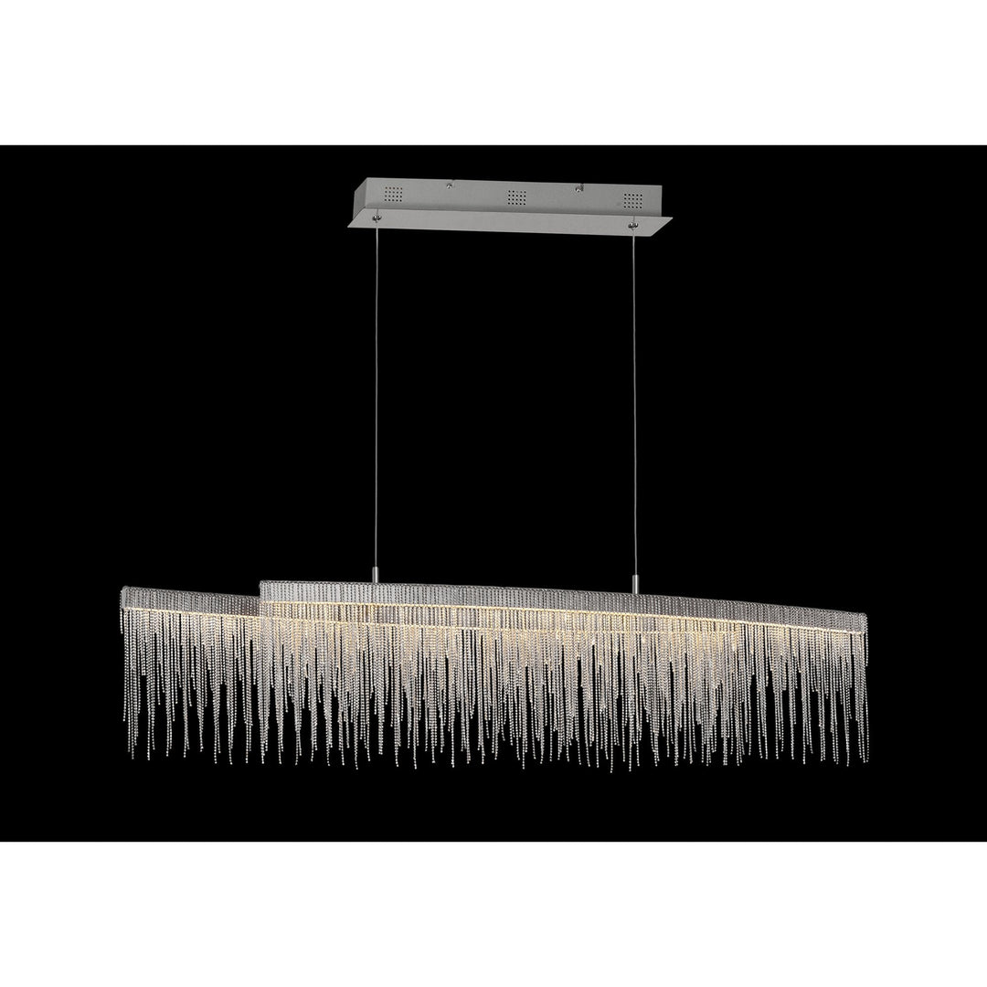 Mantra M6251 Cinna Linear Pendant 42W LED Polished Chrome / Crystal Chain