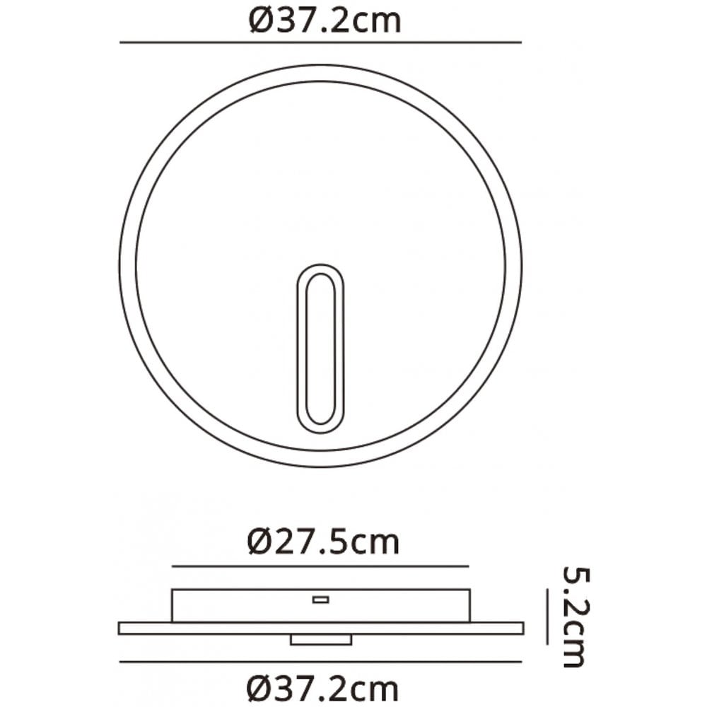 Mantra M6670 Clock Ceiling 37cm Round 30W LED Sand White