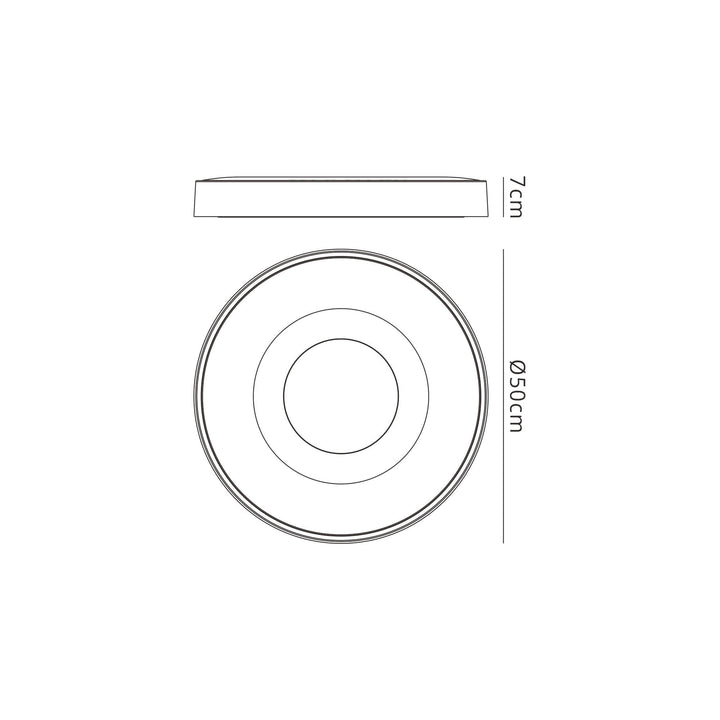 Mantra M7565 Coin Round Ceiling 80W LED Remote Control - Wood Effect