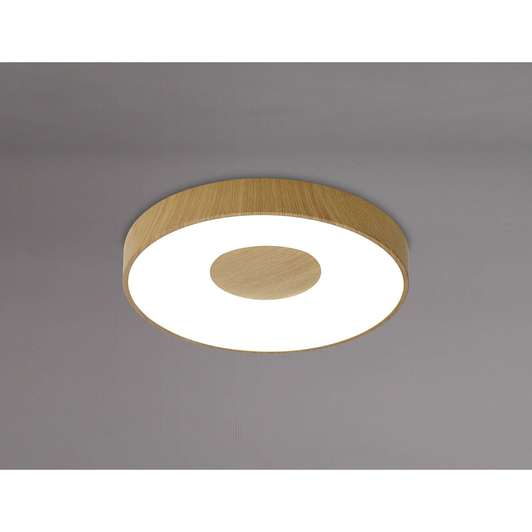 Mantra M7565 Coin Round Ceiling 80W LED Remote Control - Wood Effect