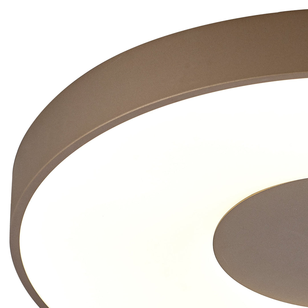 Mantra M7691 Coin Round Ceiling 80W LED Remote Control - Sand Brown