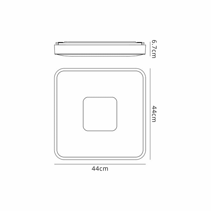 Mantra M7926 Coin Square Ceiling 80W LED Remote Control - Gold