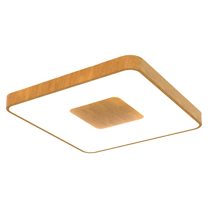 Mantra M7918 Coin Square Ceiling 100W LED Remote Control - Wood Effect