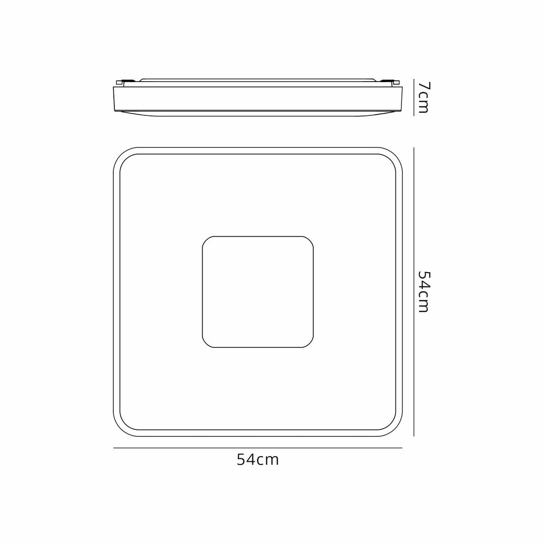 Mantra M7918 Coin Square Ceiling 100W LED Remote Control - Wood Effect