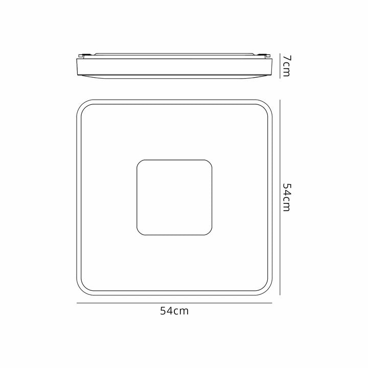 Mantra M7918 Coin Square Ceiling 100W LED Remote Control - Wood Effect