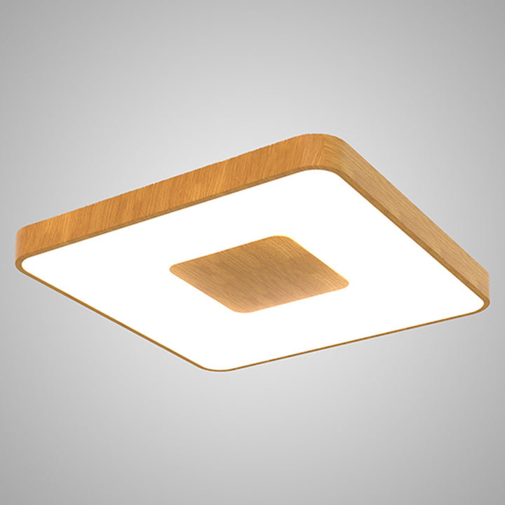 Mantra M7918 Coin Square Ceiling 100W LED Remote Control - Wood Effect