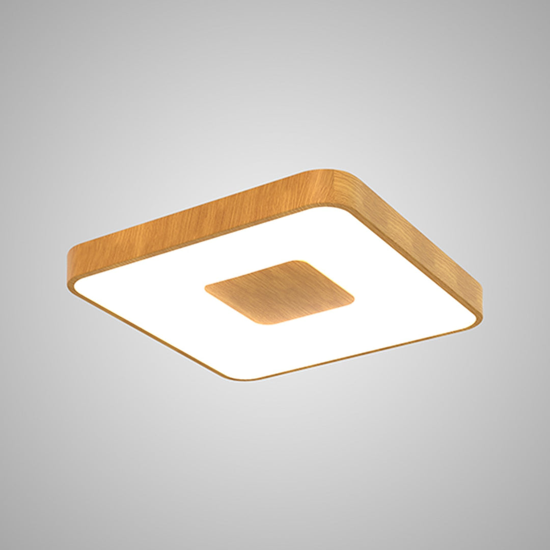 Mantra M7921 Coin Square Ceiling 80W LED Remote Control - Wood Effect