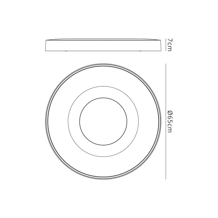 Mantra M7560 Coin Round Ceiling 100W LED Remote Control - White