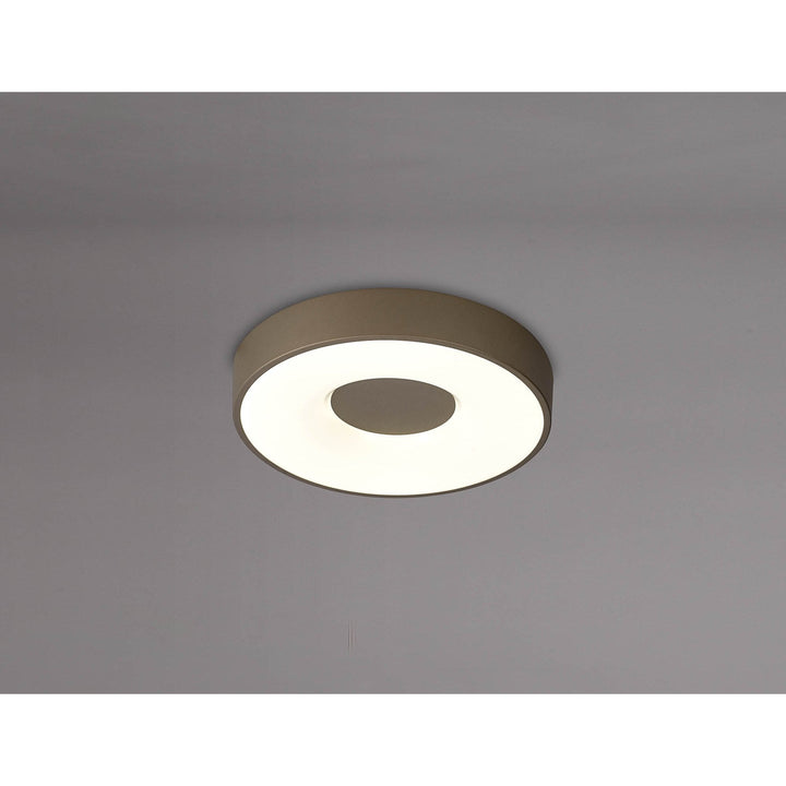 Mantra M7692 Coin Round Ceiling 56W LED Remote Control - Sand Brown